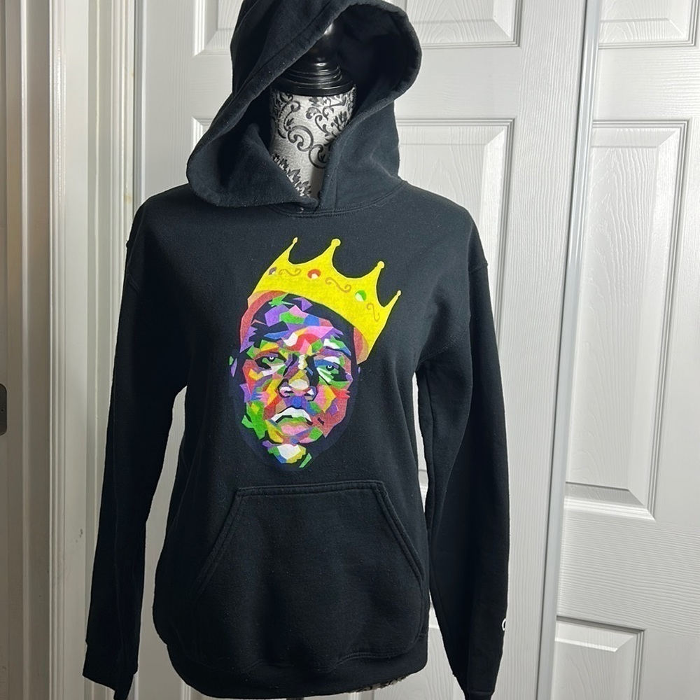 Gildan The Notorious B.I.G Black Hoodie S No Strings READ